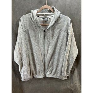 Puma Sweater‎ Womens Extra Small Gray Full Zip Long Sleeve Hoodie Ladies